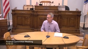 Finance Committee Meeting 5-16-22
