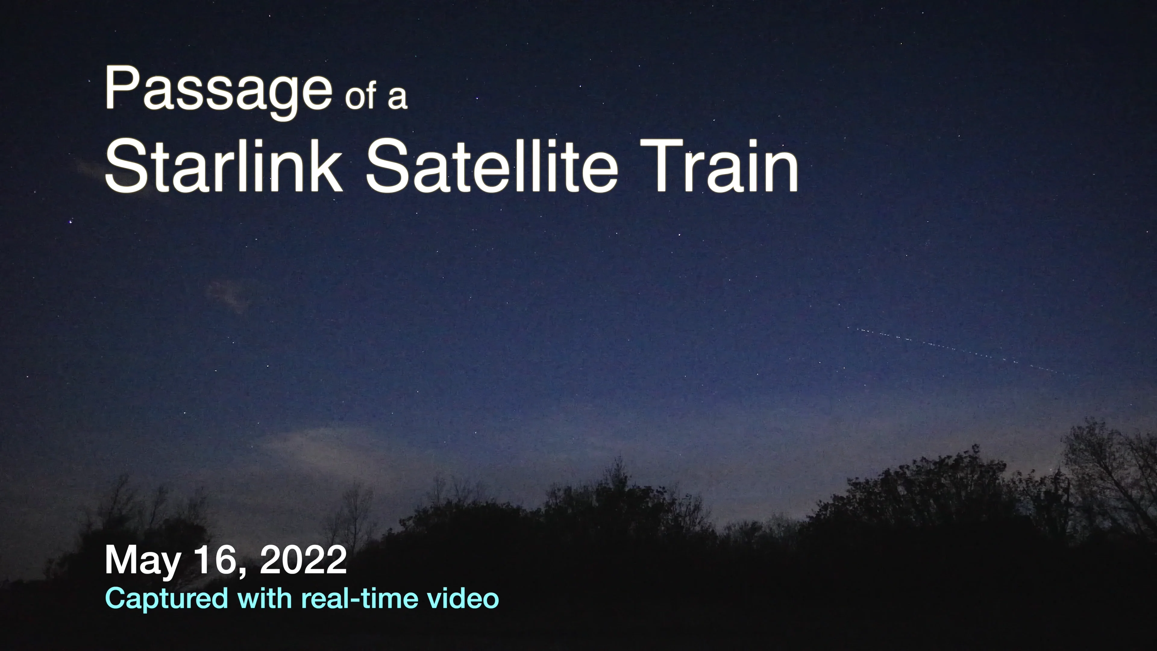 Video of Starlink train