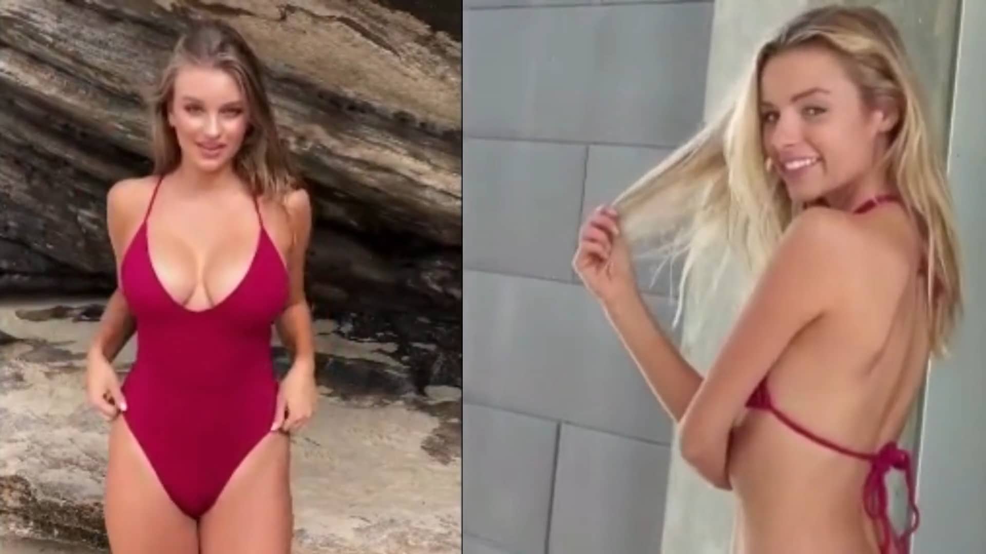 Olivia and Maddie Bathing Suit and Bikini Photoshoot Warm Up.mp4 on Vimeo