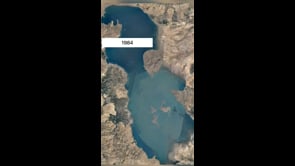 La riduzione del livello del lago di Urmia nel corso degli anni