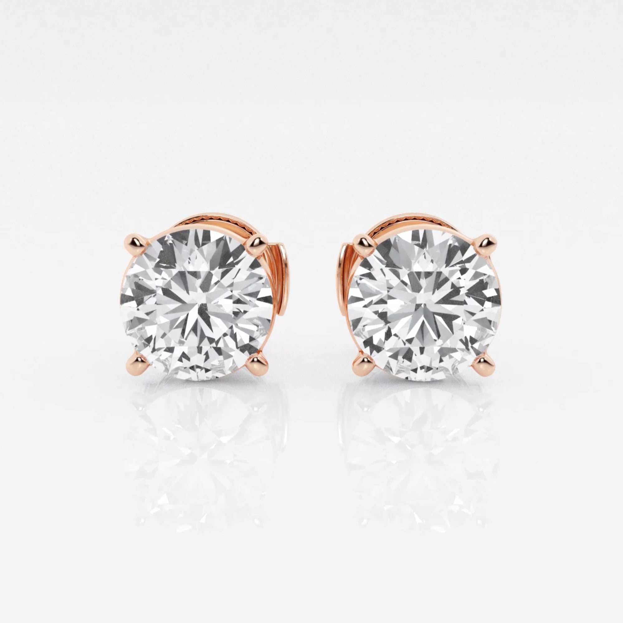 product video for 3 ctw Round Near-Colorless (F-G) Lab Grown Diamond Certified Stud Earrings