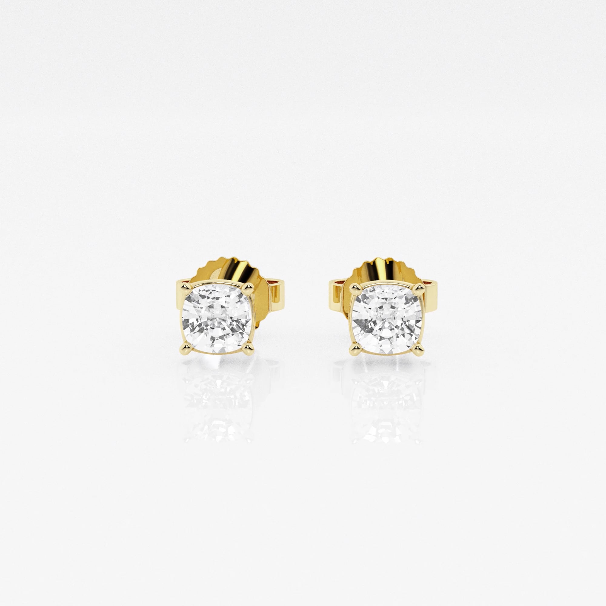 product video for 1/2 ctw Cushion Lab Grown Diamond Solitaire Stud Earrings
