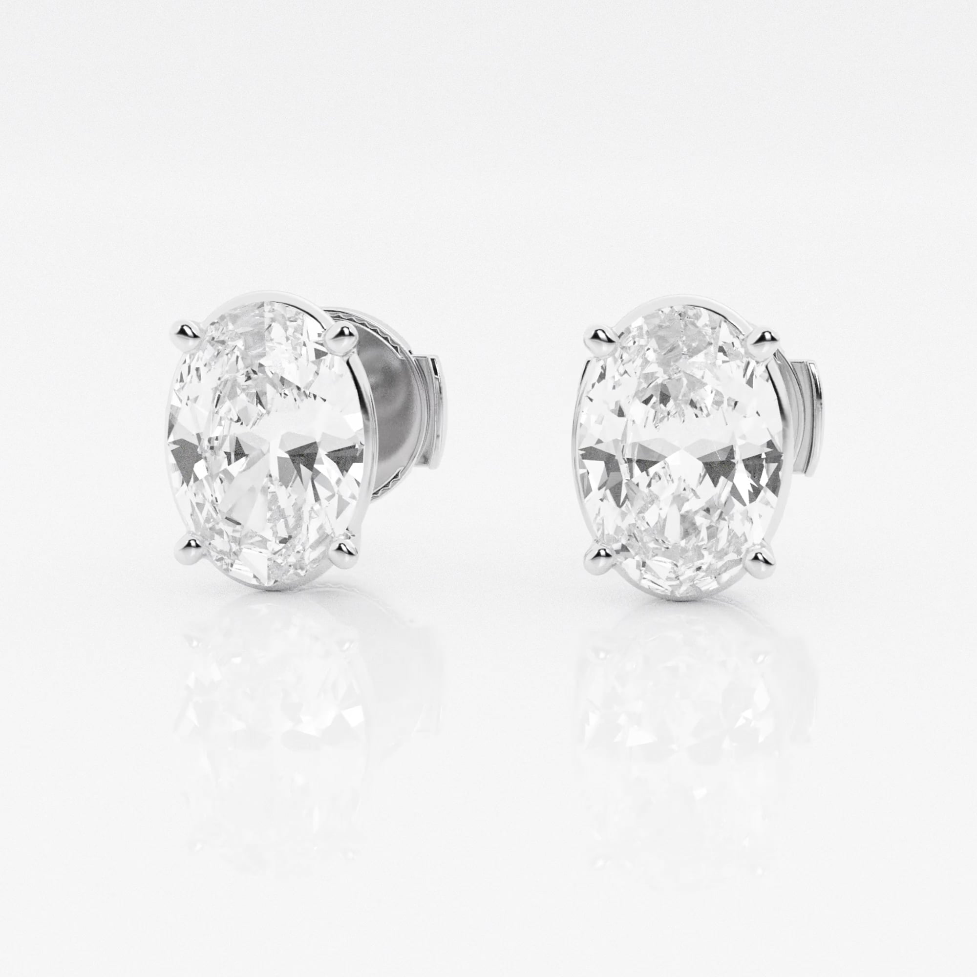 product video for 3 ctw Oval Lab Grown Diamond Solitaire Certified Stud Earrings