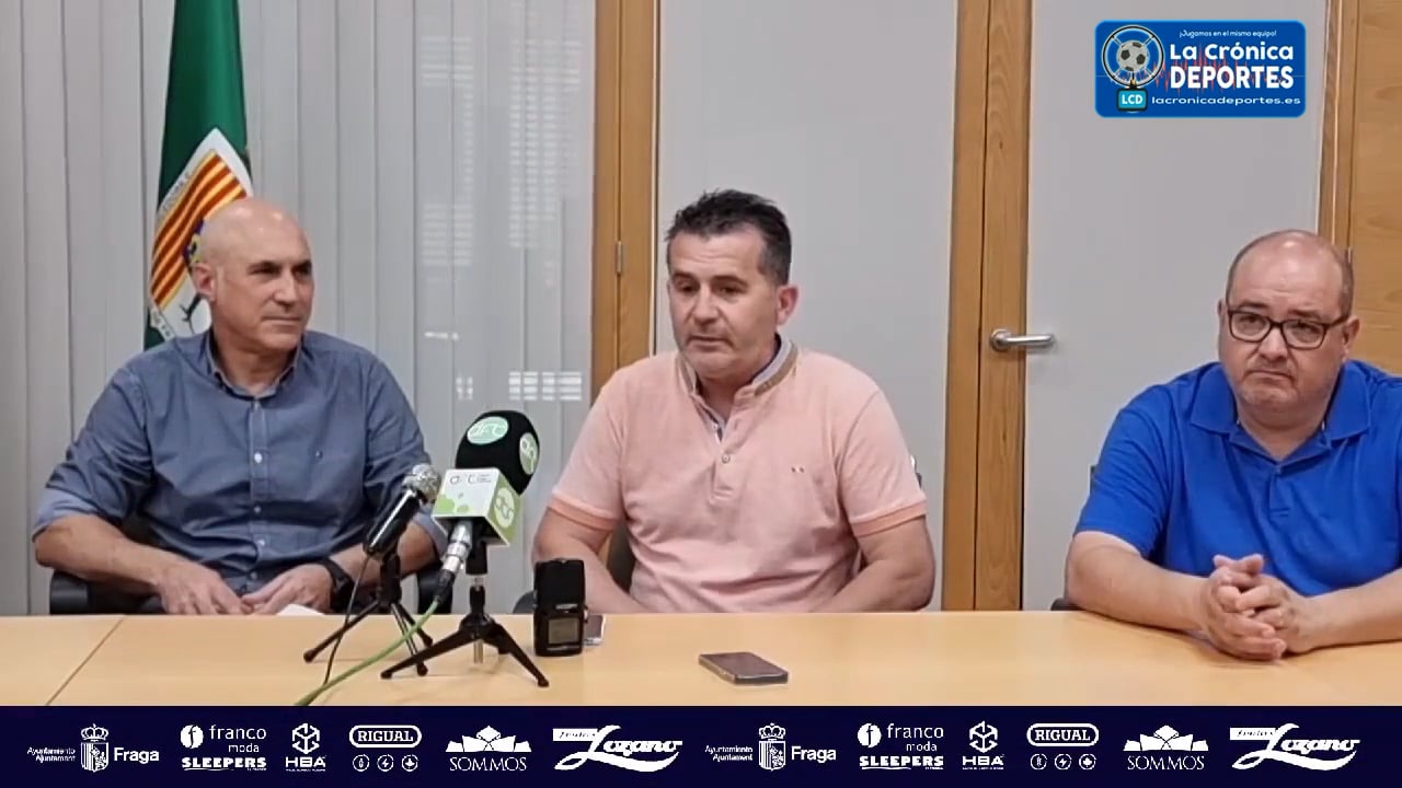 JOSEMI MARTÍNEZ (Presidente UD Fraga) Declaraciones tras el acuerdo de "clubes convenidos" alcanzado con la SD Huesca. " Vamos a potenciar más la cantera, nuestro primer equipo estará donde tenga que estar "