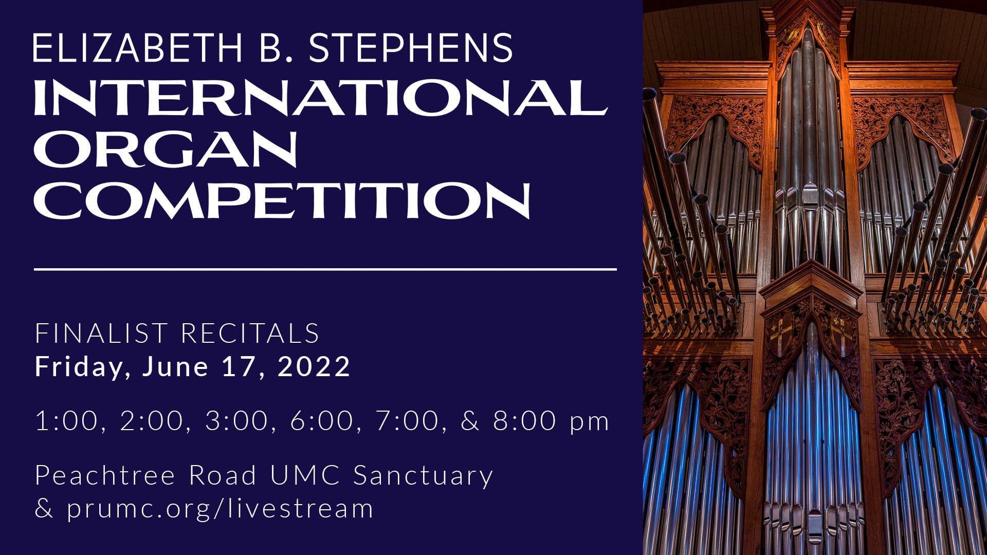 Elizabeth B. Stephens International Organ Competition On Vimeo