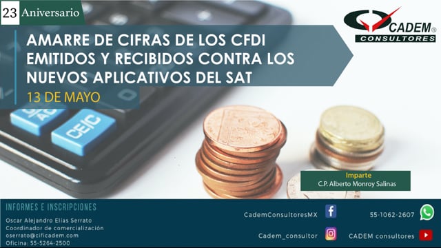 Amarre de cifras de los CFDI emitidos y recibidos contra los nuevos aplicativos del SAT