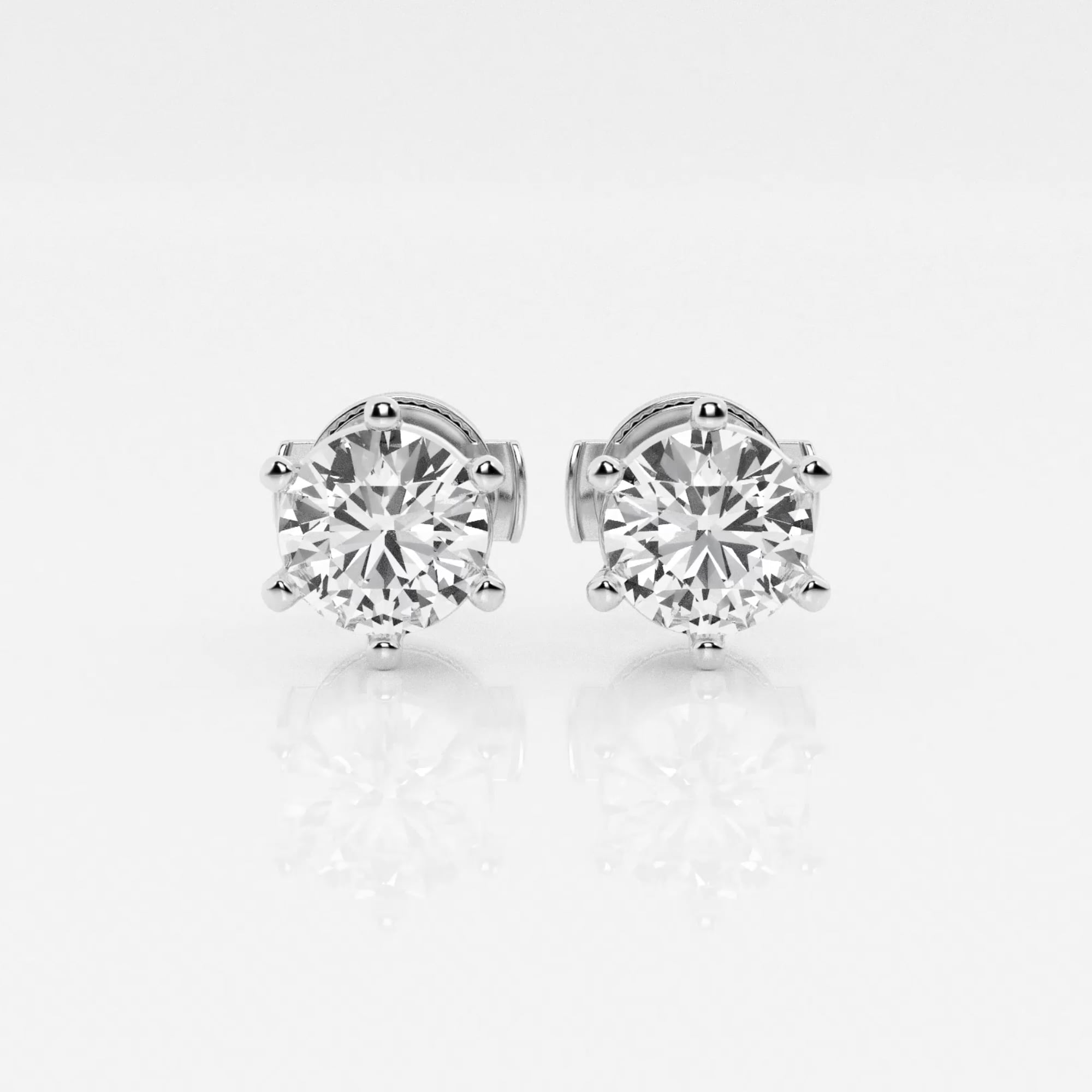 product video for 1 1/2 ctw Round Near-Colorless Lab Grown Diamond Six Prong Stud Earrings