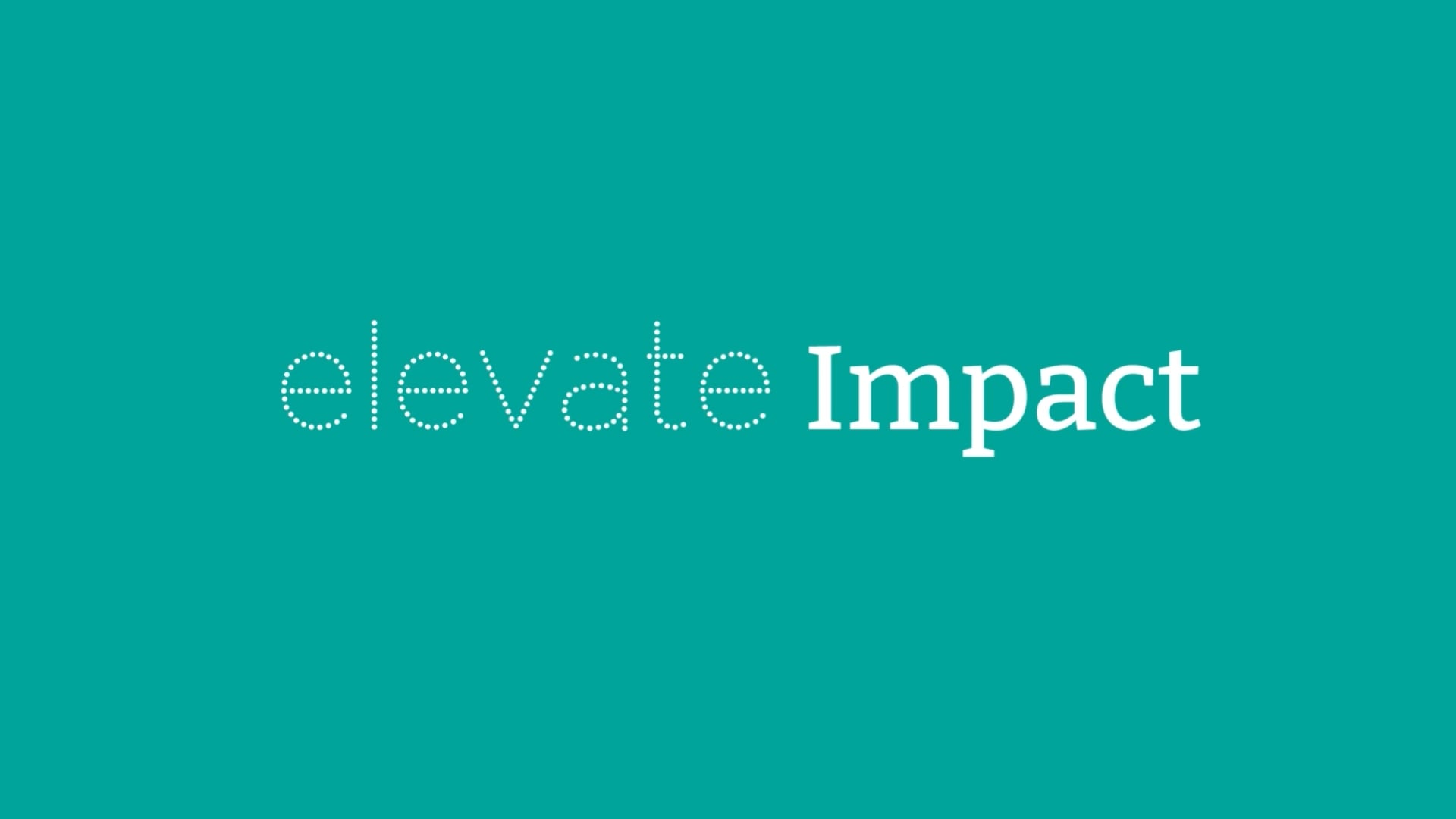 Elevate Impact dashboard on Vimeo