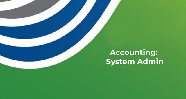 Accounting: System Admin