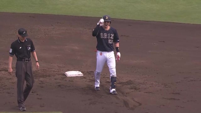【2回表】バファローズ・伏見寅威 左中間を破る先制のタイムリー2ベースヒットを放つ!! 2022年5月21日 東北楽天ゴールデンイーグルス 対 オリックス・バファローズ