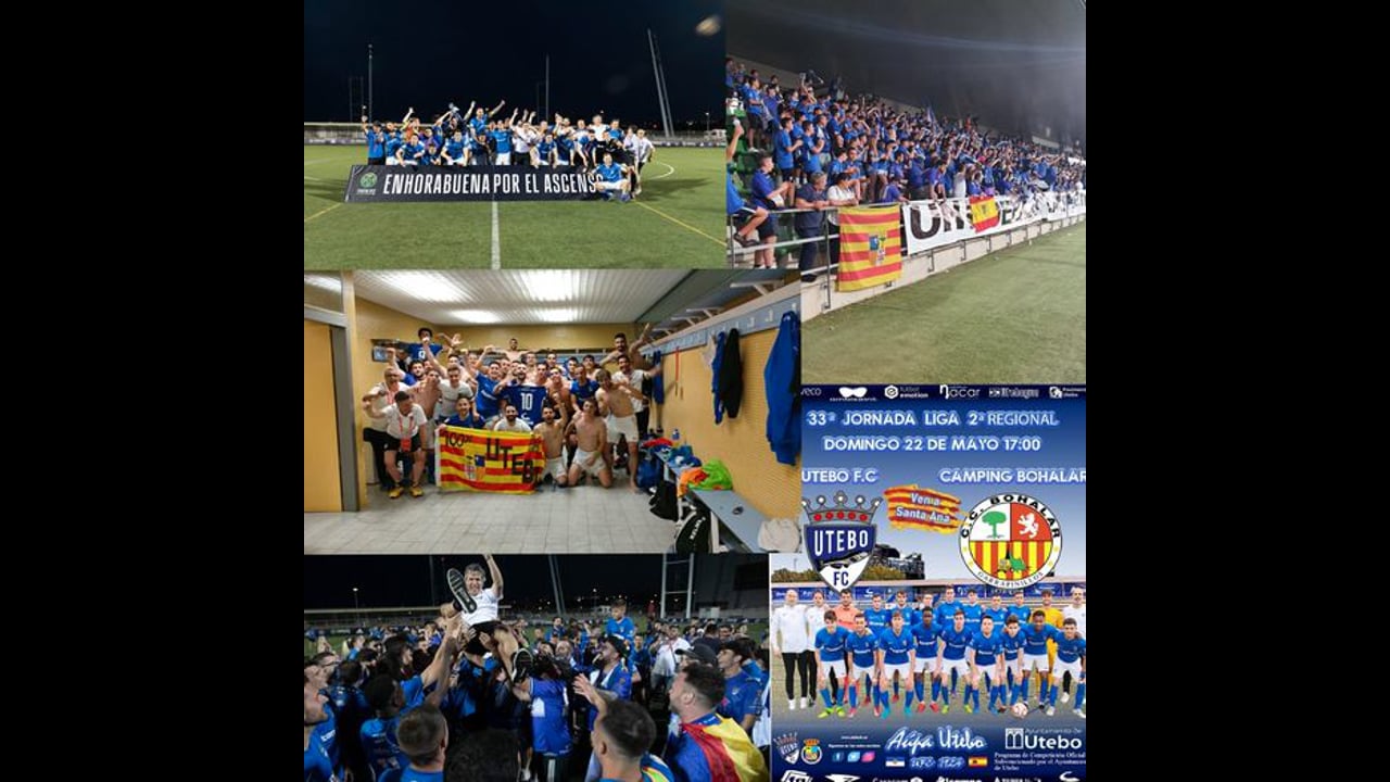 EL UTEBO SOÑÓ CON EL ASCENSO Y SE HIZO REALIDAD (Así lo vivió una afición muy grande que en Madrid disfruto de un día para la historia) 21.05.2022 / Fuente de las Imágenes: Instagram Utebo FC