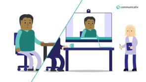 Video afspelen "Animatie video | Communicativ - Video meetings (2022)"