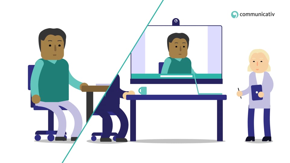 Video afspelen "Animatie video | Communicativ - Video meetings (2022)"