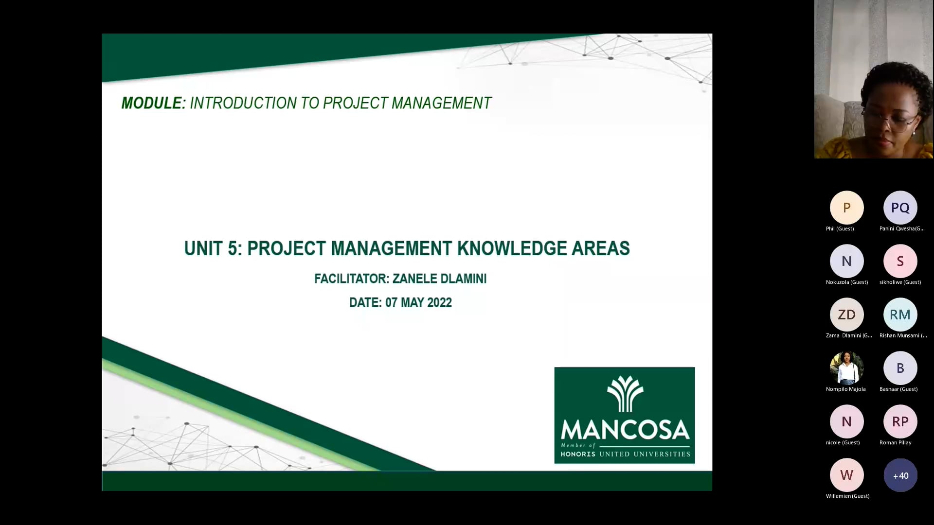 BCOM PM - Introduction To Project Management - Webinar 5-20220507 ...