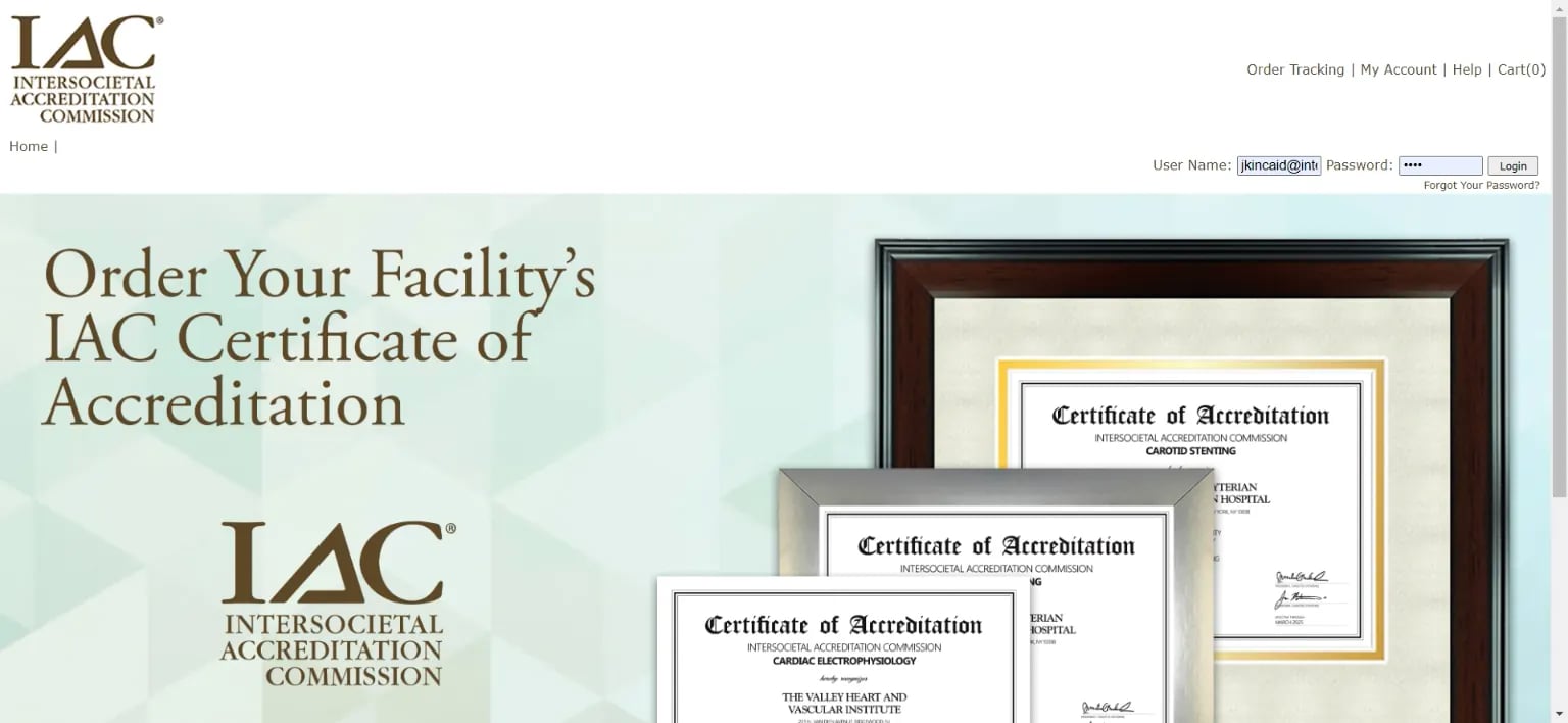 Ordering Your IAC Certificate Demo