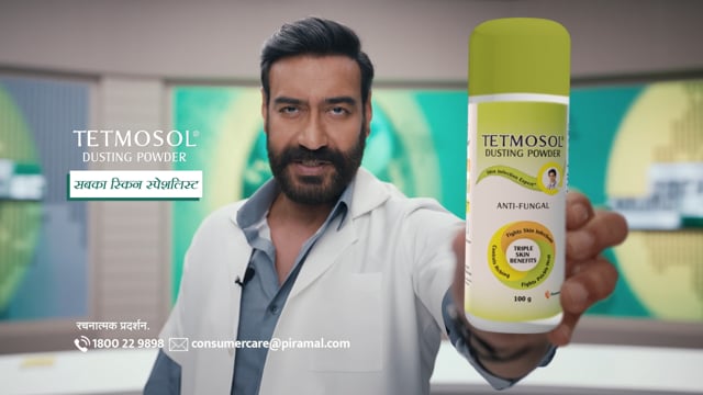 Tetmosol Dusting Powder - Ajay Devgn and Asha Negi