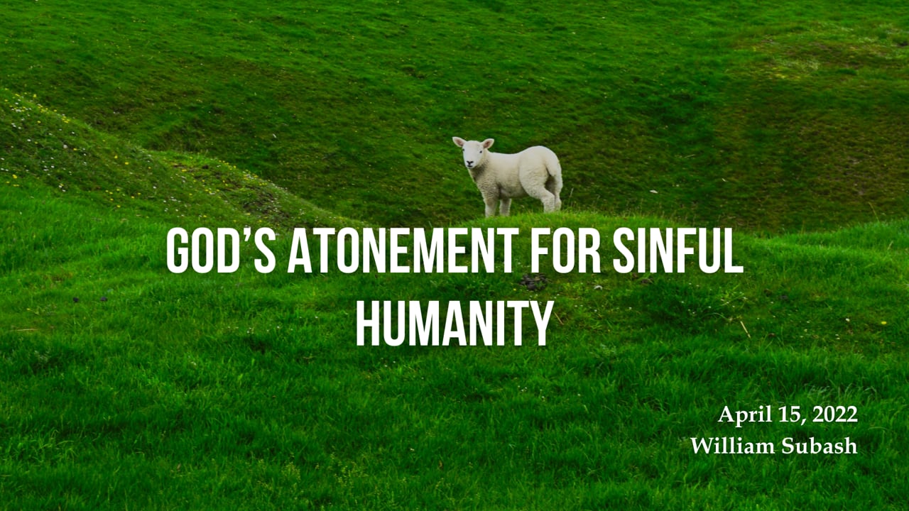 God’s Atonement for Sinful Humanity