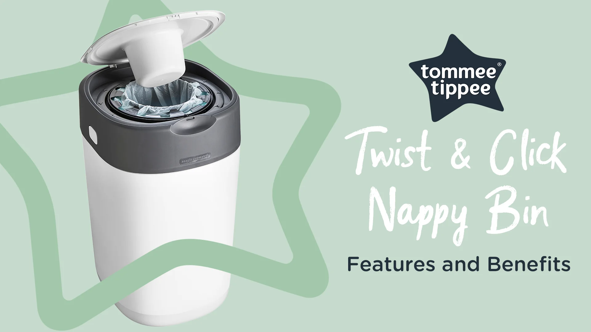 Twist & Click Nappy Bin Features and Benefits on Vimeo