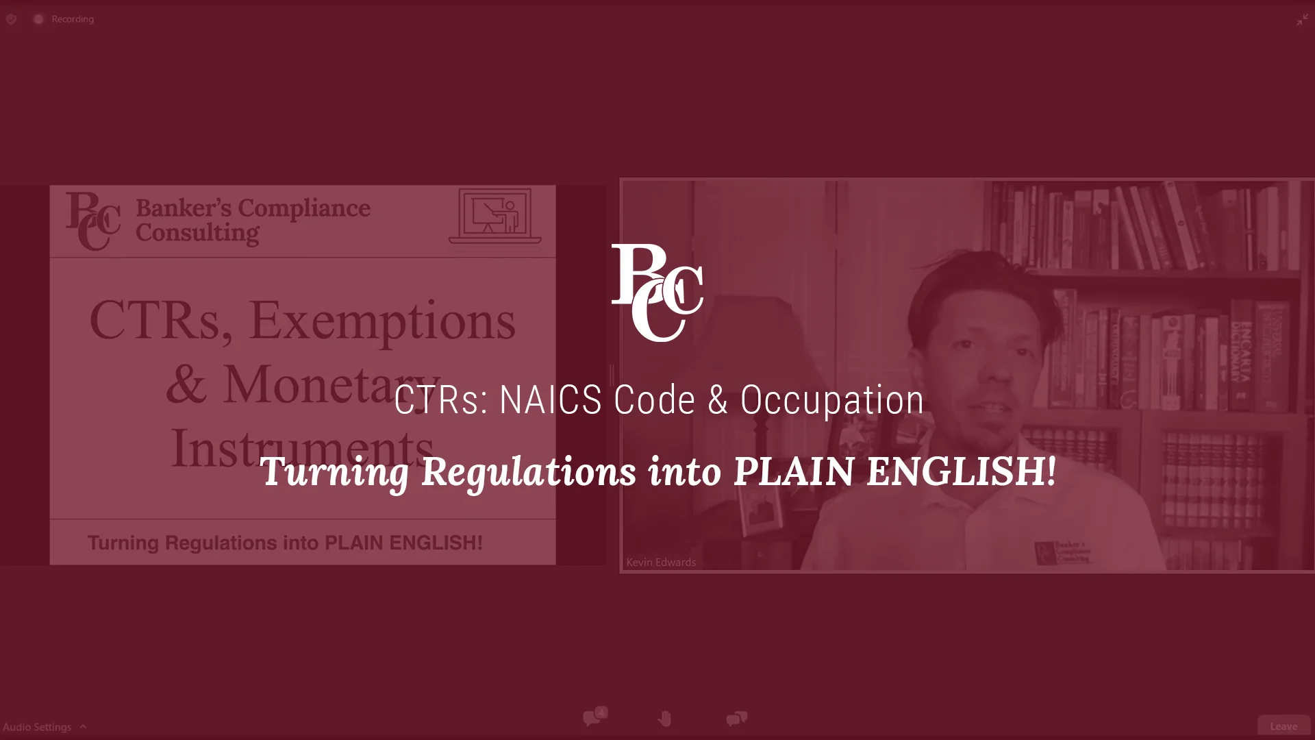 CTRs: NAICS Code & Occupation
