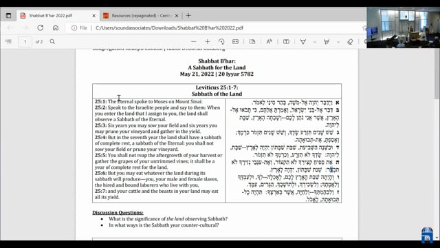 Torah Study 5/21/2022