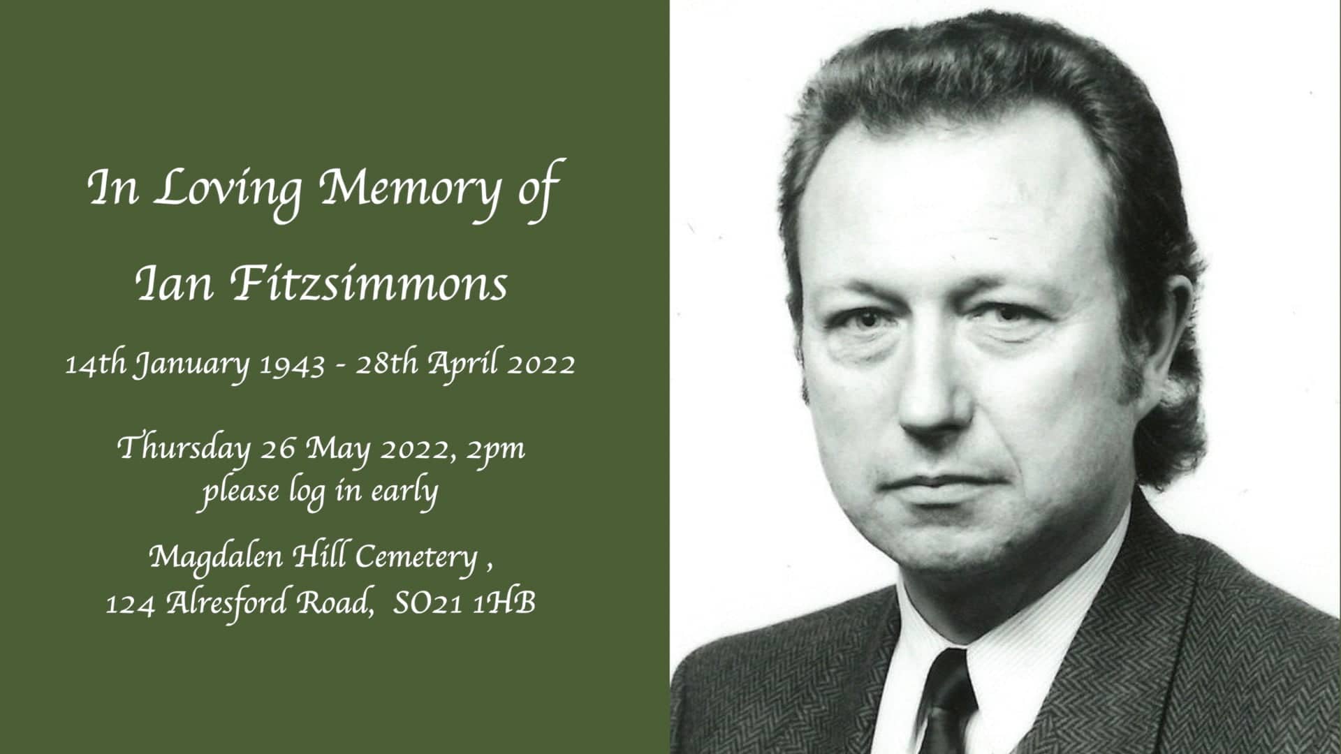 In Loving Memory of Ian Fitzsimmons on Vimeo