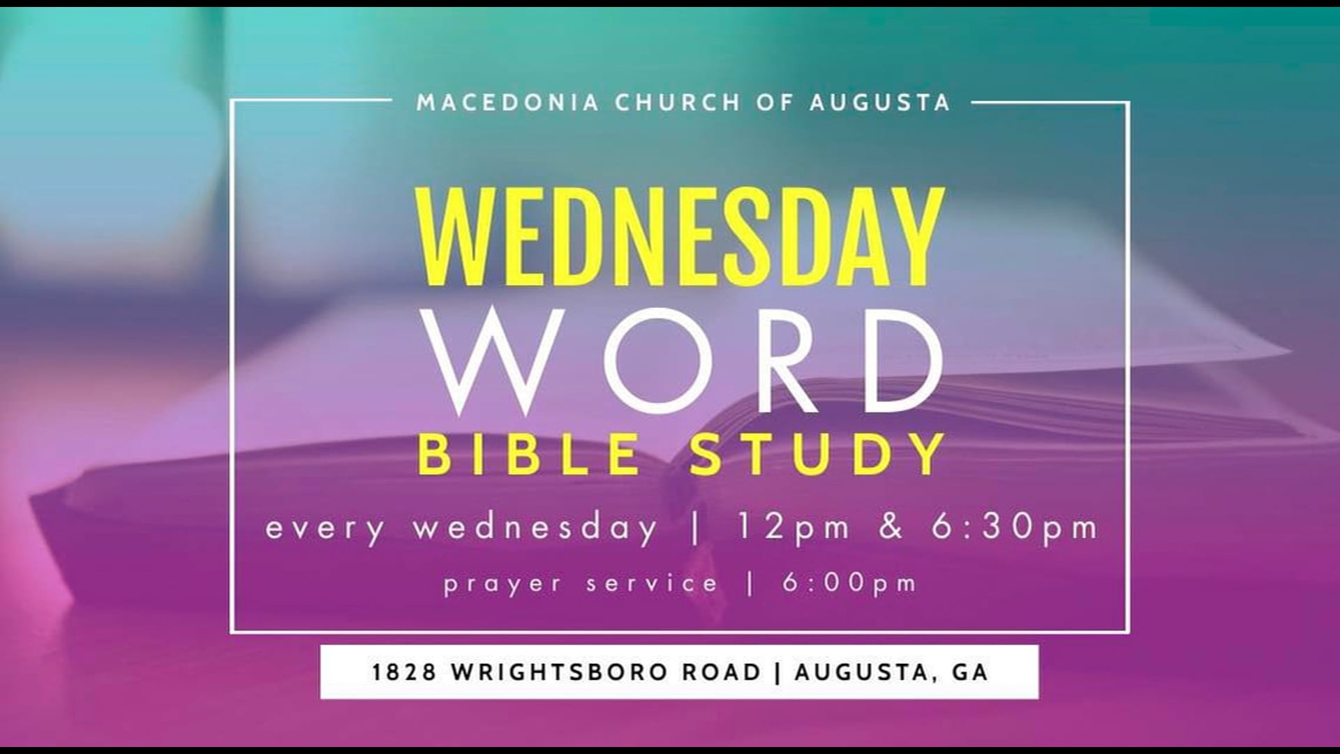 Bible Study (noon) | 06/01/22