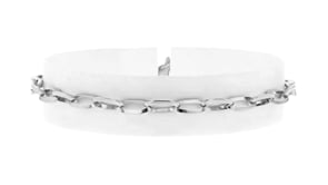 Solid Sterling Silver Paper Clip Link Bracelet