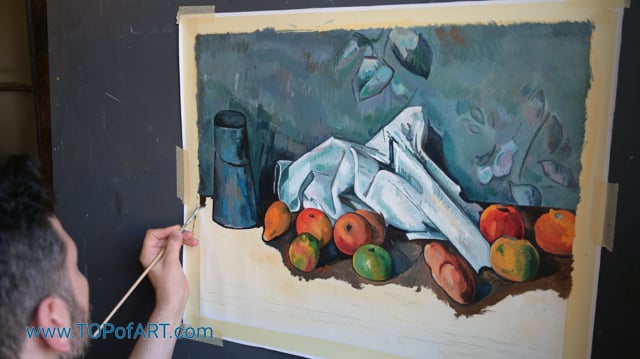 Paul Cezanne | Still Life with Milk Can and Apples | Painting Reproduction Video | TOPofART