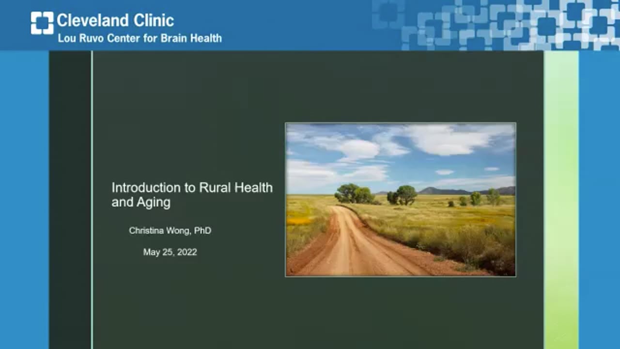 Introduction to Rural Health and Aging