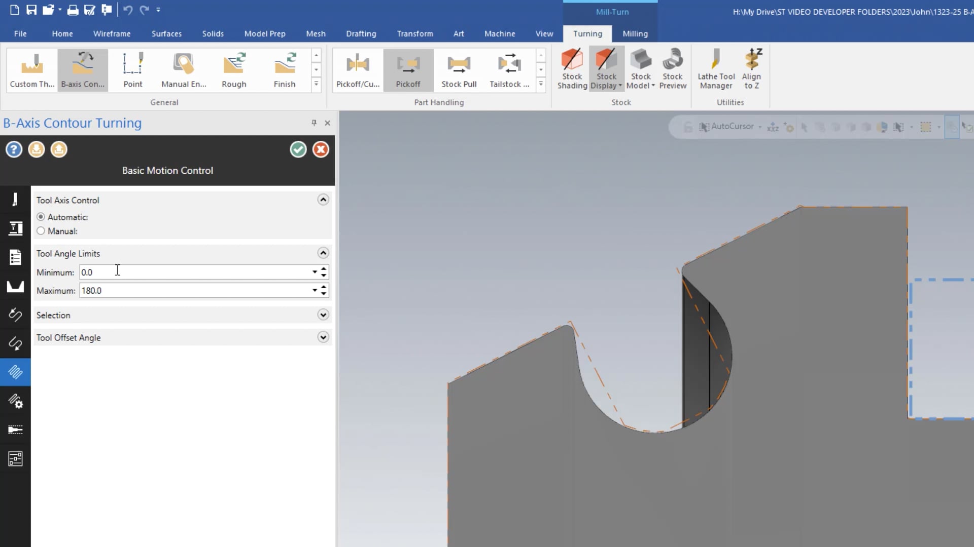 B-Axis Contour Turning - Automatic