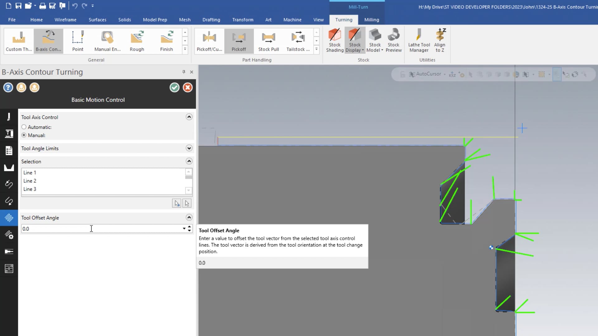 B-Axis Contour Turning - Manual