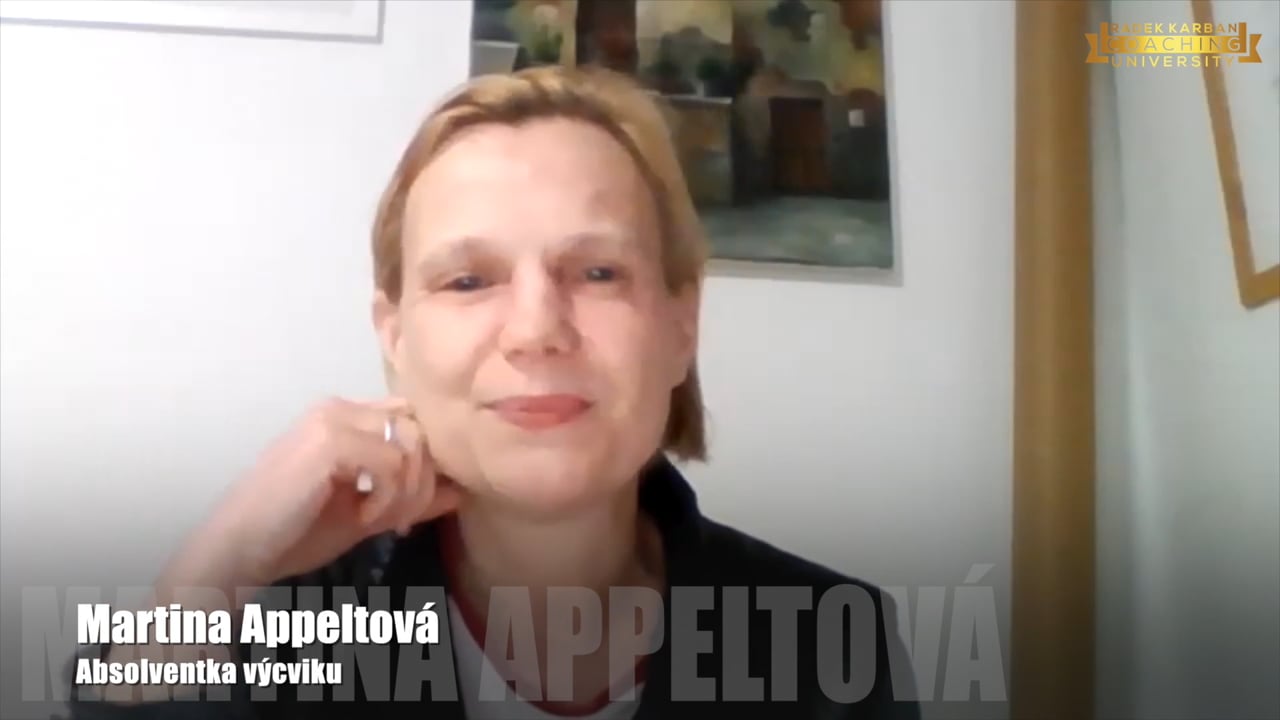 Martina Appeltová mluví o svém koučovacím výcviku — videoreference