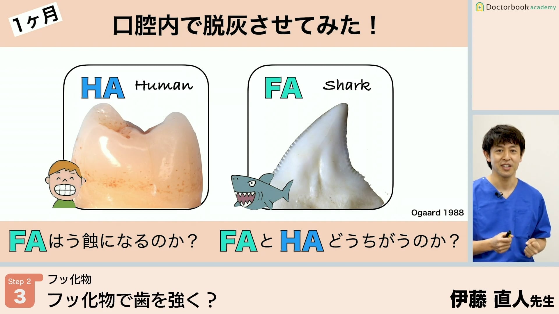フッ化物で歯を強く？ハイドロキシアパタイトとフルオロアパタイト│Step2-3