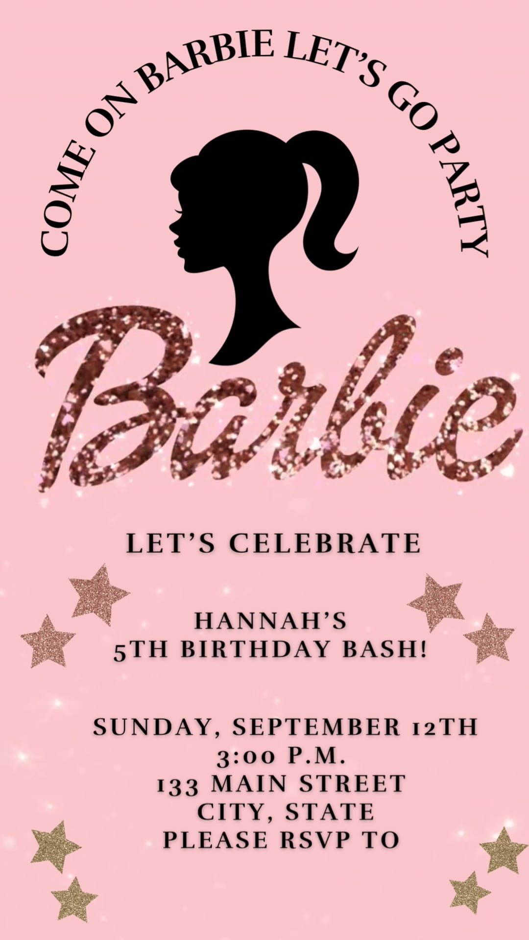 Barbie Video Invitation