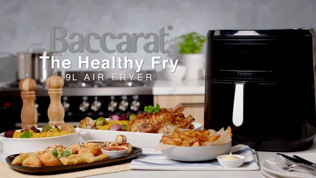Baccarat The Healthy Fry 9L Air Fryer Stainless Steel Size 32.7X38.3X35.2cm  - Bunnings Australia