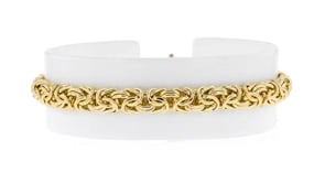 18kt Gold Over Sterling Silver Small Byzantine Bracelet