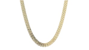 Italian 18kt Yellow Gold Bismark-Link Necklace