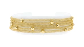 Italian 18kt Gold Over Sterling Multi-Strand Mesh Bracelet