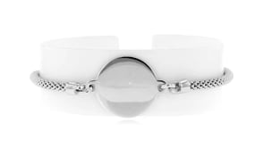 Sterling Silver Personalized Disc Popcorn Chain Bolo Bracelet