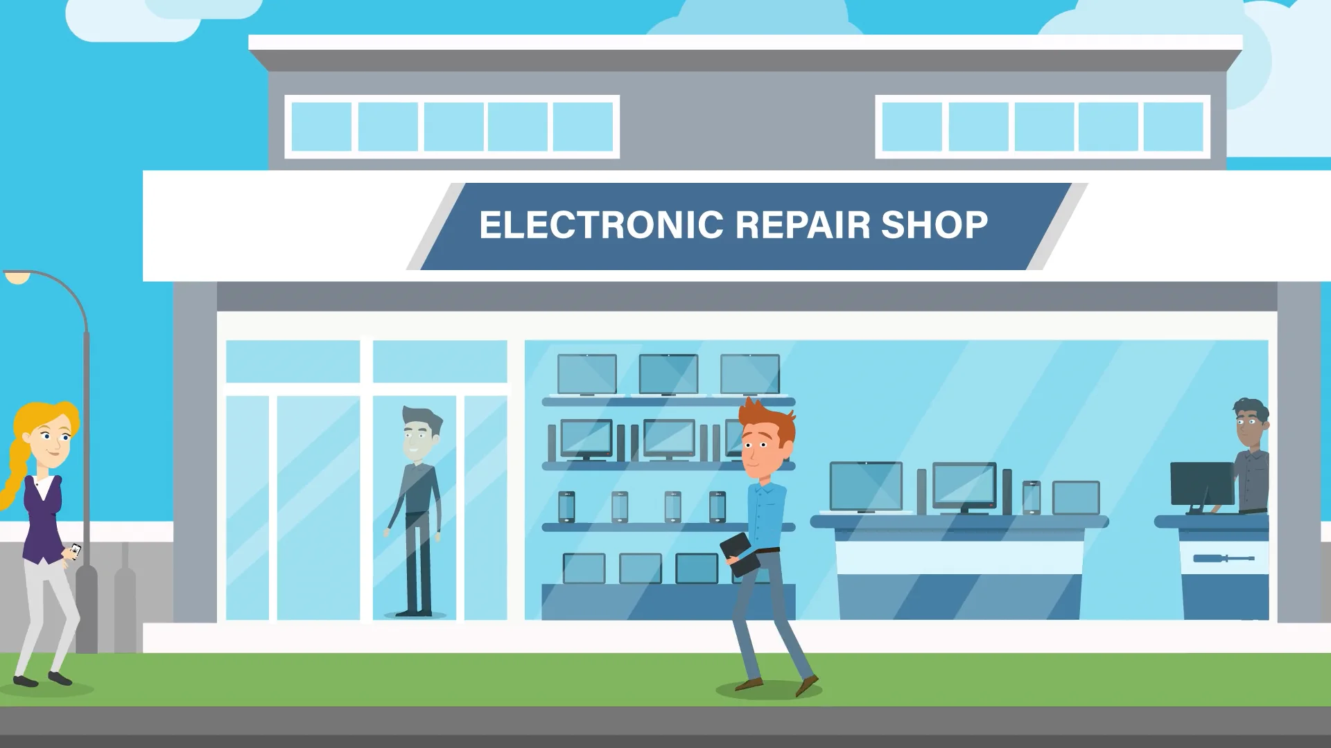 electronics store clipart
