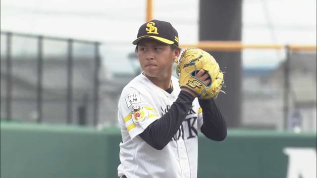 【ファーム】ホークス・三浦瑞樹 5回1失点の投球で公式戦初先発初勝利の権利を獲得!! 2022年5月28日 福岡ソフトバンクホークス 対 広島