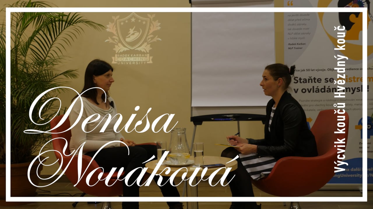 Denisa Nováková mluví o svém koučovacím výcviku — videoreference