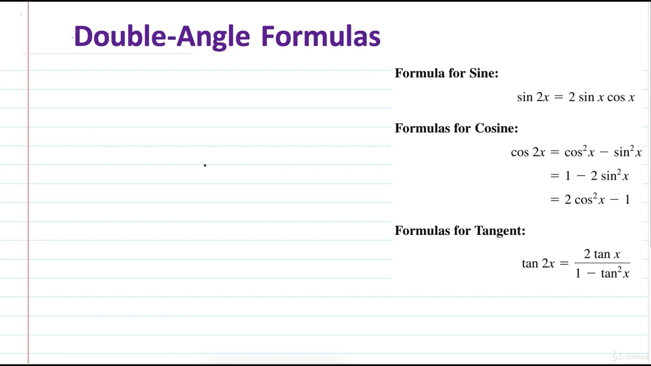 46-Double Angle Formulas on Vimeo