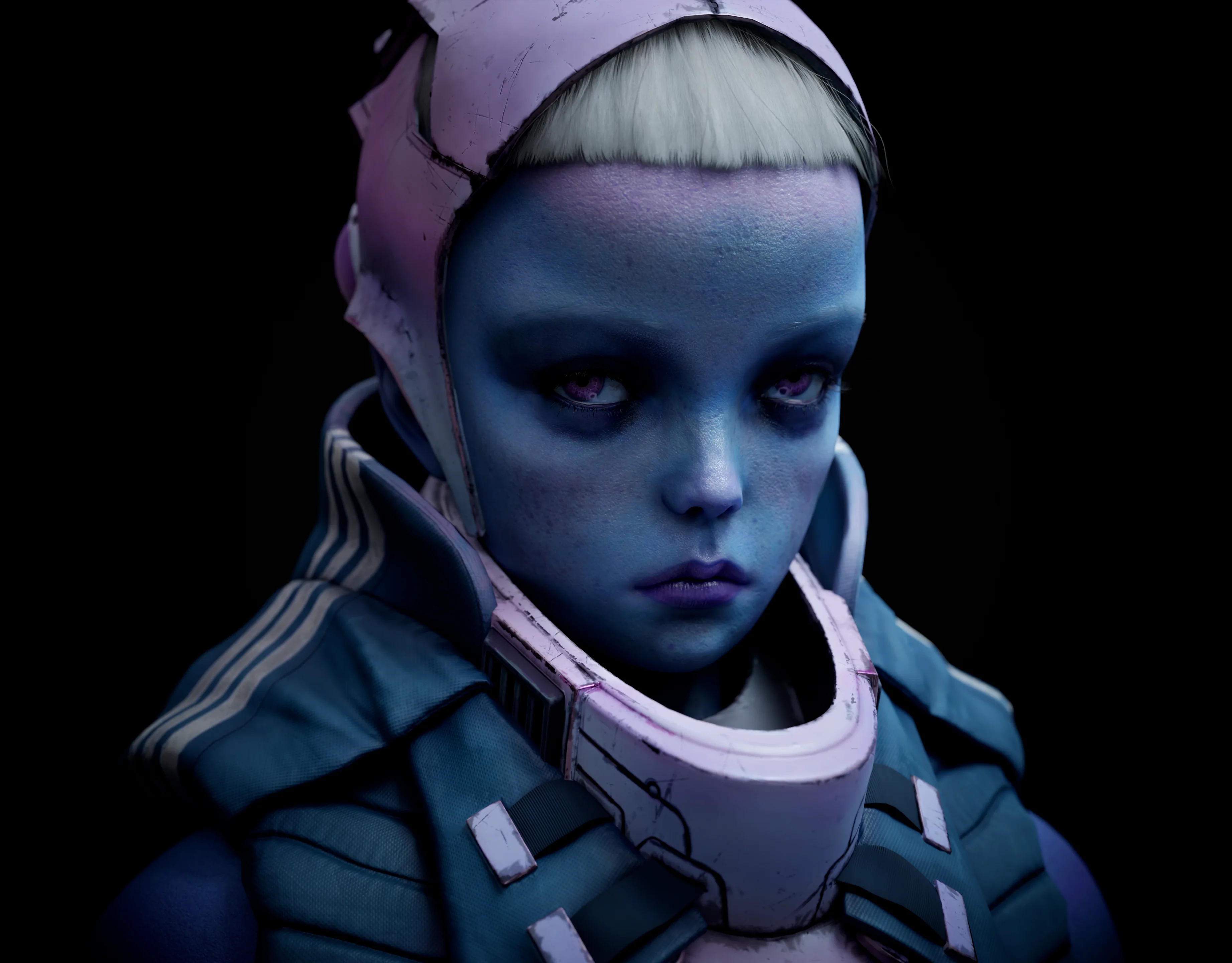 Futuristic Alien Girl Created in ZBrush, Maya & Substance 3D Painter
