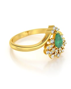 Vidéo: Bague Or Blanc Saphir et diamants 3.6grs