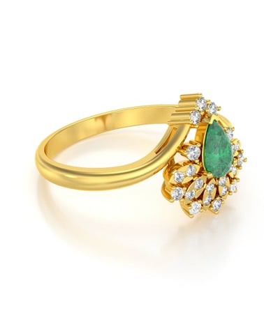 Video: Gold Aquamarine Diamonds Ring