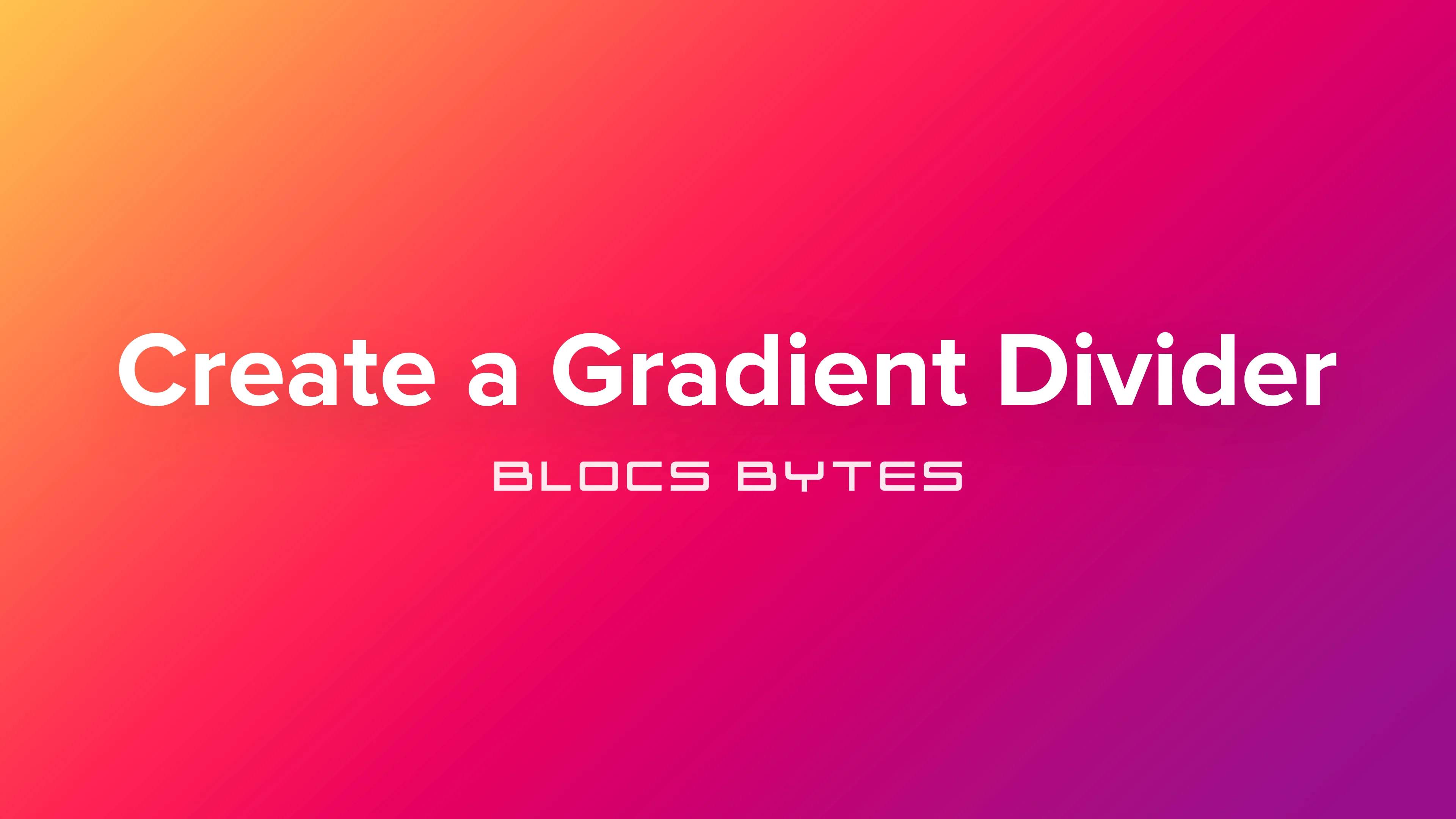 How to Create a Gradient Divider on Vimeo