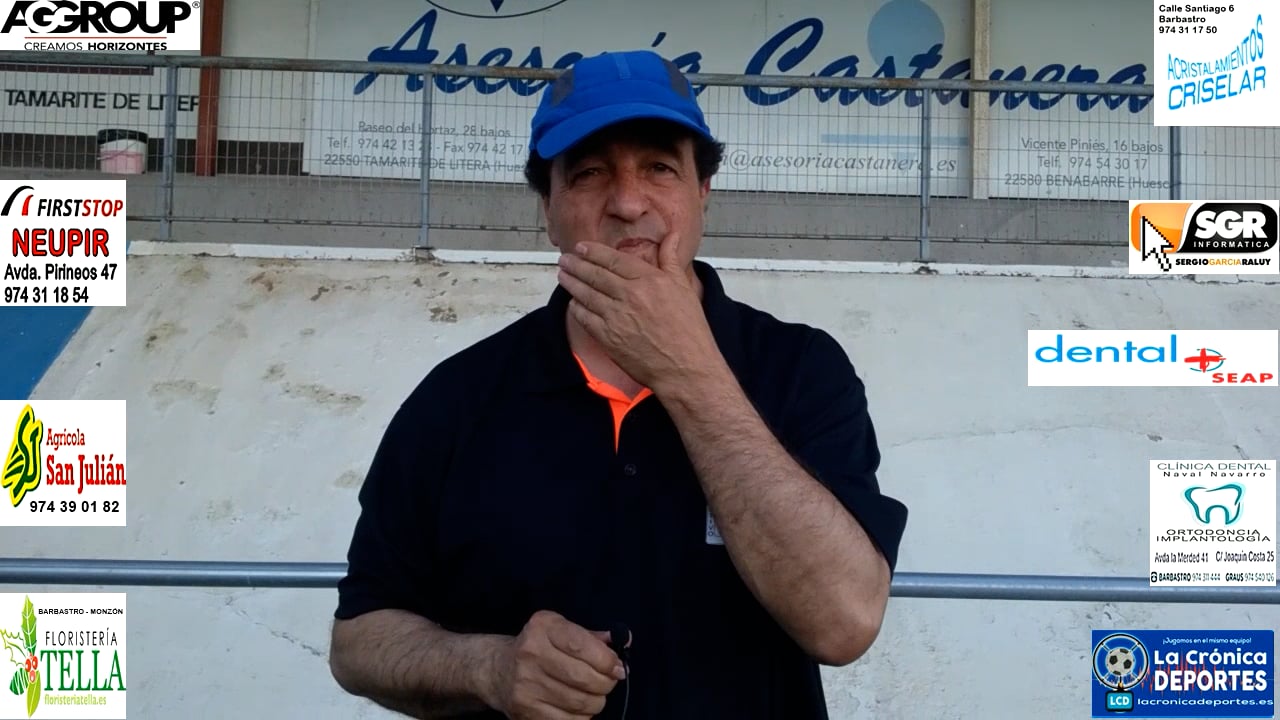 FÉLIX JIMÉNEZ (Entrenador CDJ Tamarite) Tamarite 0-3 Internacional Huesca / J34 / Preferente Gr1