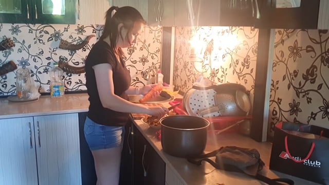 Woman cooking