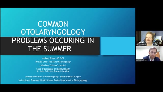 May 27, 2022: Common Otolaryngology Problems Occurring in the Summer